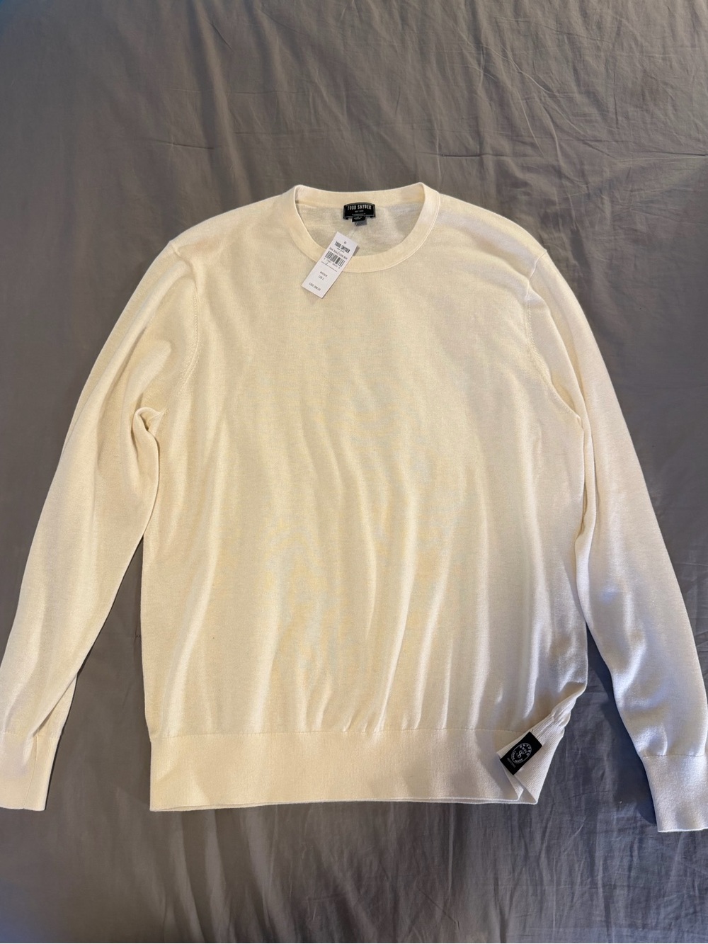 NWT Todd Snyder Cream Crewneck Sweater
